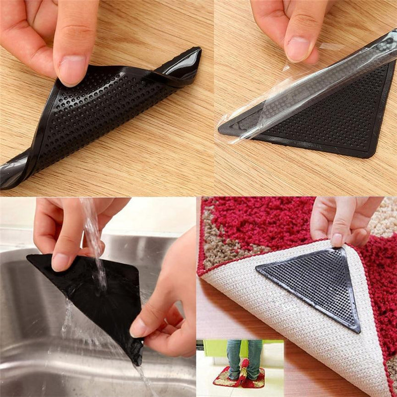 Kit Adesivo Reutilizável Para Tapete (4 Peças)